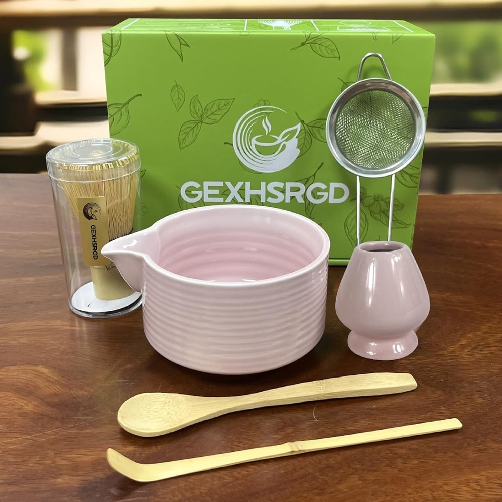 Pink Matcha Tea Set with Accessories
